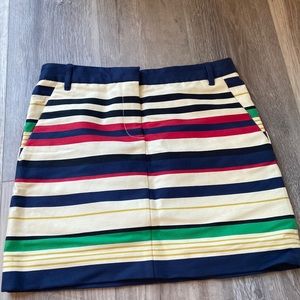 J.Crew size 2 vibrant striped mini skirt